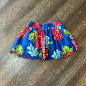 Hollister Kids Floral Skirt - Blue and Red